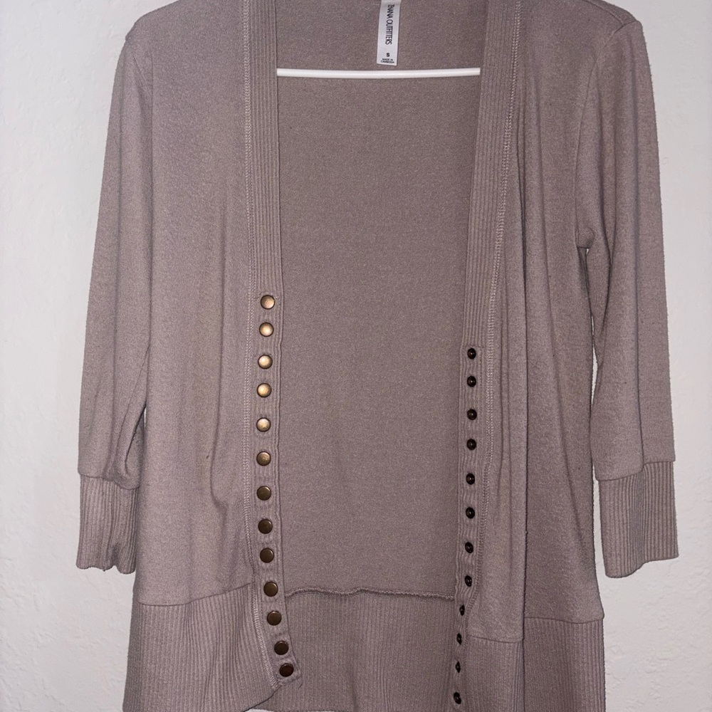Women's Taupe Sweater Cardigan